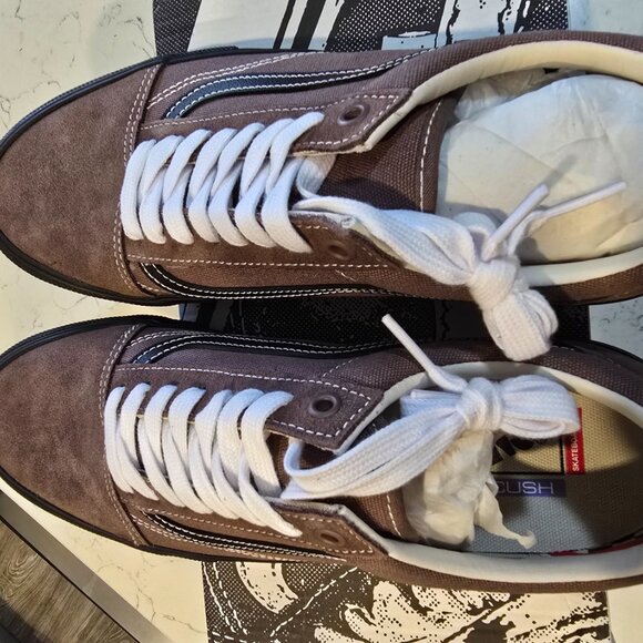 VANS SKATE OLD SKOOL BROWN men's sneakers VN0A5FCBTUP Size 11 Shoes NEW - Picture 8 of 10